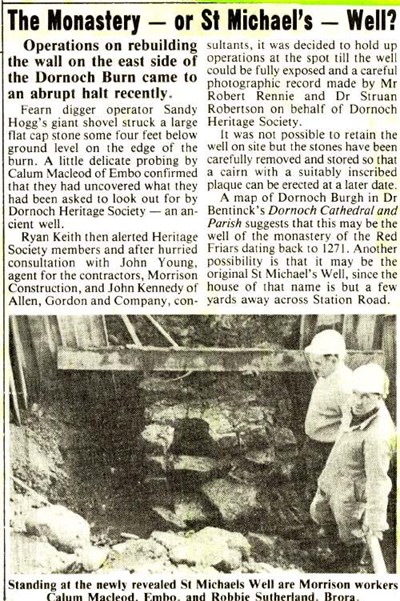 Discovery of St Michael's Well 1991
