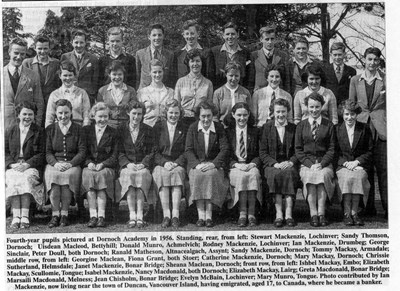 Dornoch Academy Fourth Year group photograph 1956