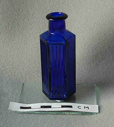 Small blue bottle