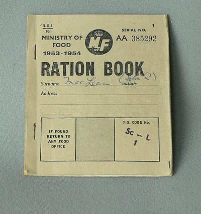 Food ration book 1953/54