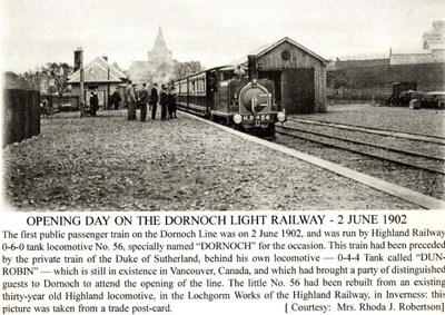 Opening day on the Dornoch Light Railway