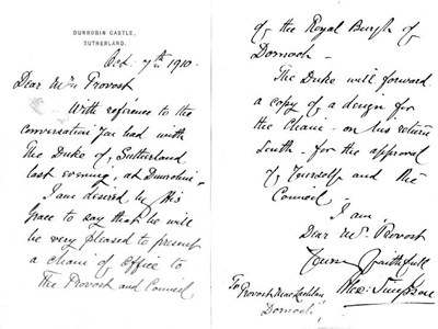 Letter from Sutherland Estate