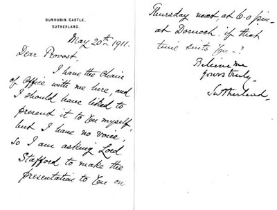 Letter from Sutherland Estate