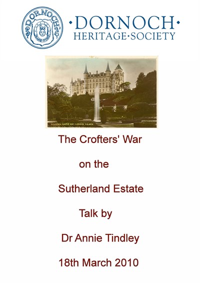 Recording of Heritage Society Talk Crofters War on Sutherland Estate