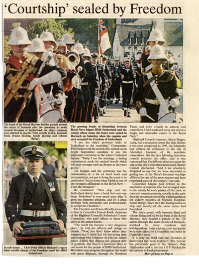 HMS Sutherland Freedom of Sutherland Parade