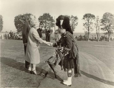 Queen Mother at opening of Dornoch Academy
