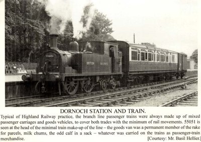 Dornoch Station and Train