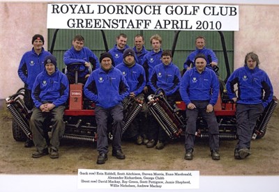 Royal Dornoch Golf Club green staff 2010