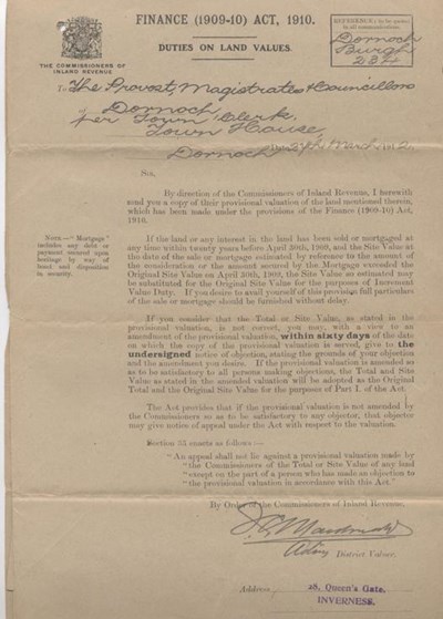 Papers relating to valuation of slaughterhouse 1912