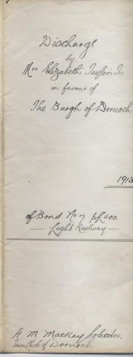 Discharge of railway bond 1913