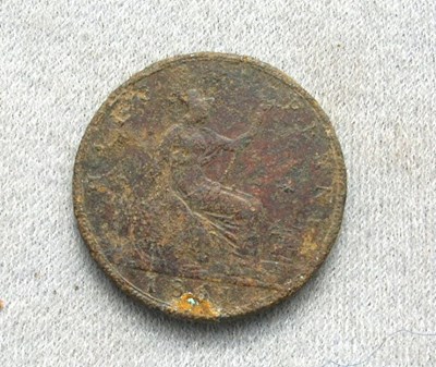 Victoria 1861 half penny found in Dornoch area