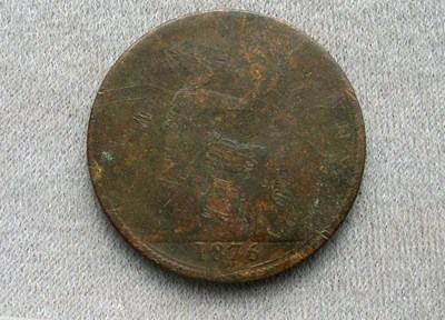 Victoria 1876 penny found in the Dornoch area.