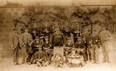 Framed photograph of Dornoch Brass Band