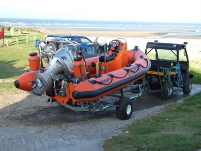 ESRA 'Tim Jarvis' inshore lifeboat on slipway