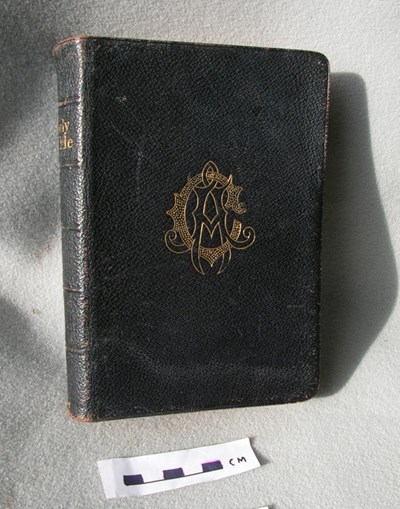 Bible - with intials AC - possibly Andrew Carnegie
