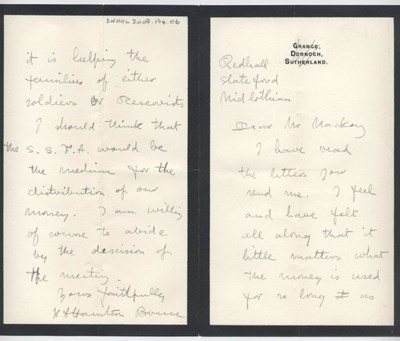 Letter from R.A. Hamilton Bruce