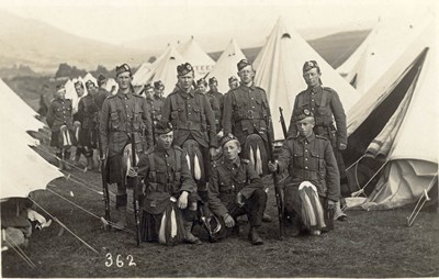 5th Seaforth Highlanders at camp