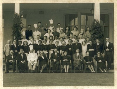 Group photograph Dornoch Hotel Staff c 1956