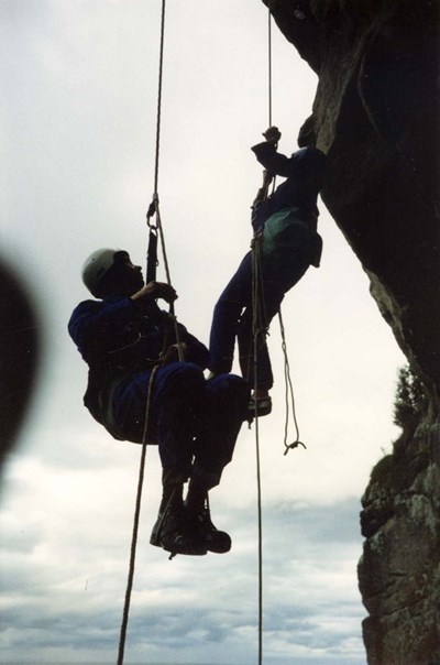 HM Coastguard Station cliff rescue training