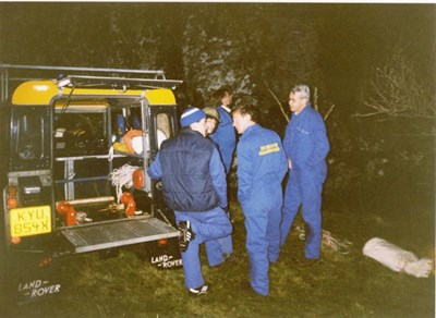 Night search exercise, HM Coastguard Dornoch c 1989